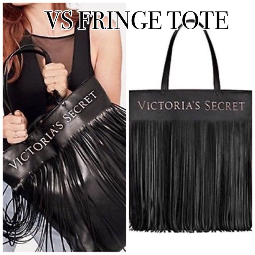 NWOTVictoria Secret's faux leather fringe tote bag
